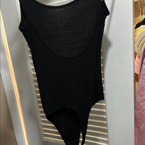 Black Ribbed Bodysuit - Picture 2 of 2